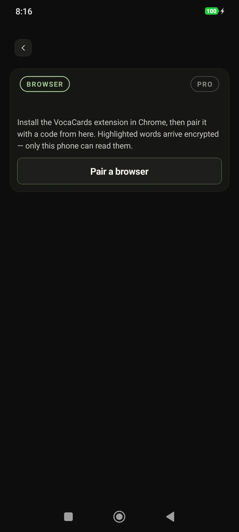 Screenshot of word-capture-feature-dark